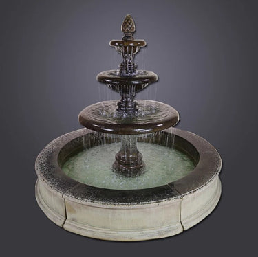 Grand Newcastle Three Tier Easy Pond Fountain